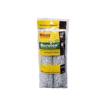 Work Tools Whizz 6 in. Microlon 1/2 in. Nap Mini Roller, 2PK 78013